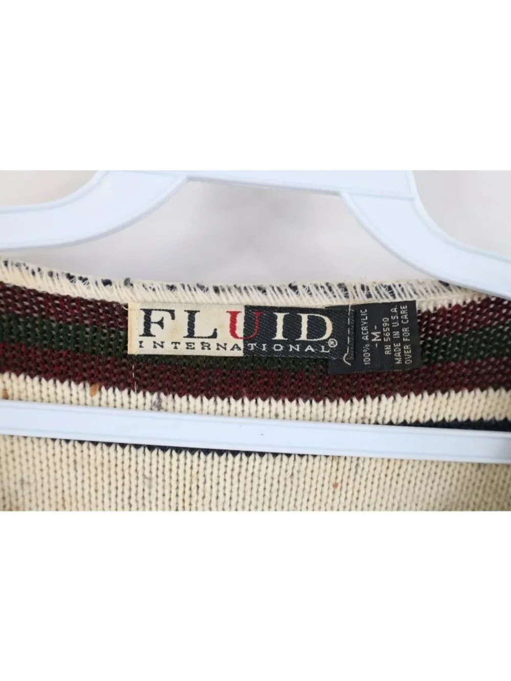 Vintage 90s Streetwear Mens Medium Striped Color Block Knit Henley Sweater USA